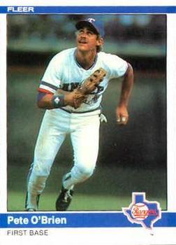 #423 Pete O'Brien - Texas Rangers - 1984 Fleer Baseball