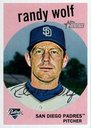 #423 Randy Wolf - San Diego Padres - 2008 Topps Heritage Baseball