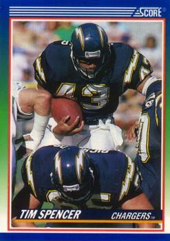 #423 Tim Spencer - San Diego Chargers - 1990 Score Football