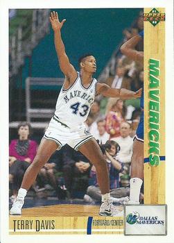 #423 Terry Davis - Dallas Mavericks - 1991-92 Upper Deck Basketball