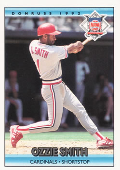 #423 Ozzie Smith - St. Louis Cardinals - 1992 Donruss Baseball
