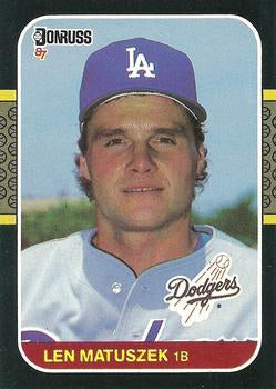 #423 Len Matuszek - Los Angeles Dodgers - 1987 Donruss Baseball