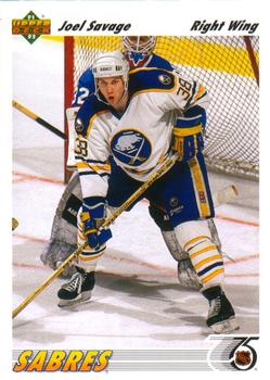 #423 Joel Savage - Buffalo Sabres - 1991-92 Upper Deck Hockey