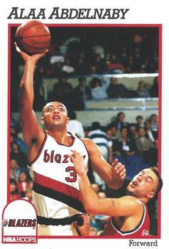 #423 Alaa Abdelnaby - Portland Trail Blazers - 1991-92 Hoops Basketball