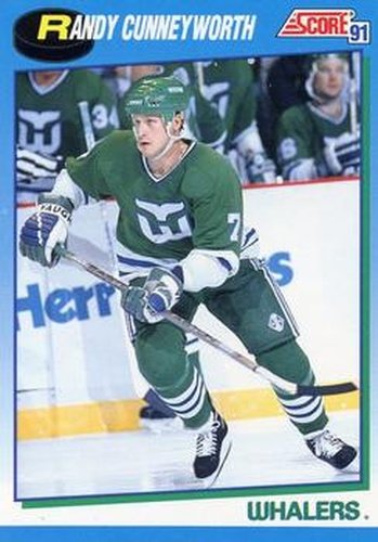 #424 Randy Cunneyworth - Hartford Whalers - 1991-92 Score Canadian Hockey