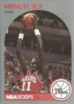 #424 Manute Bol - Philadelphia 76ers - 1990-91 Hoops Basketball