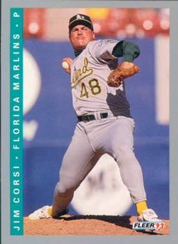 #424 Jim Corsi - Florida Marlins - 1993 Fleer Baseball