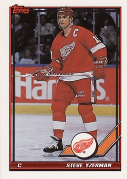 #424 Steve Yzerman - Detroit Red Wings - 1991-92 Topps Hockey