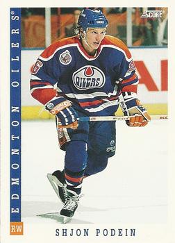 #424 Shjon Podein - Edmonton Oilers - 1993-94 Score Canadian Hockey