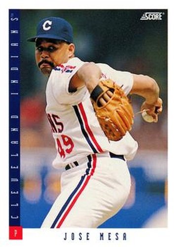 #424 Jose Mesa - Cleveland Indians - 1993 Score Baseball