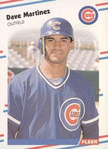 #424 Dave Martinez - Chicago Cubs - 1988 Fleer Baseball