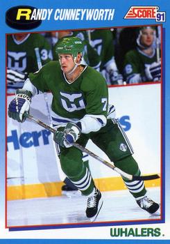 #424 Randy Cunneyworth - Hartford Whalers - 1991-92 Score Canadian Bilingual Hockey