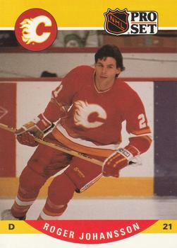 #424 Roger Johansson - Calgary Flames - 1990-91 Pro Set Hockey