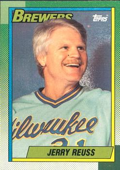 #424 Jerry Reuss - Milwaukee Brewers - 1990 O-Pee-Chee Baseball