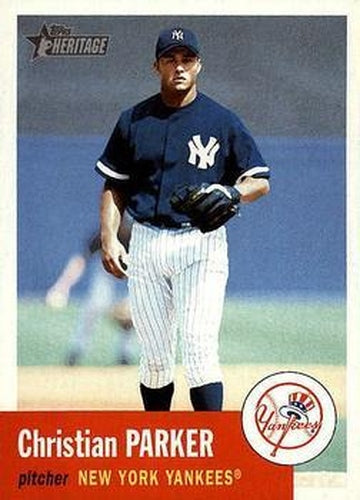 #424 Christian Parker - New York Yankees - 2002 Topps Heritage Baseball