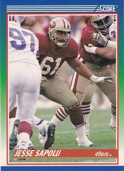 #424 Jesse Sapolu - San Francisco 49ers - 1990 Score Football