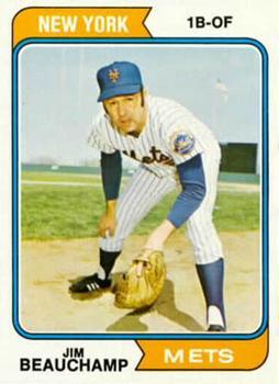 #424 Jim Beauchamp - New York Mets - 1974 Topps Baseball