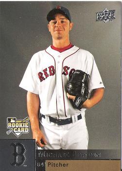#424 Michael Bowden - Boston Red Sox - 2009 Upper Deck Baseball
