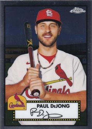 #424 Paul DeJong - St. Louis Cardinals - 2021 Topps Chrome Platinum Anniversary Baseball