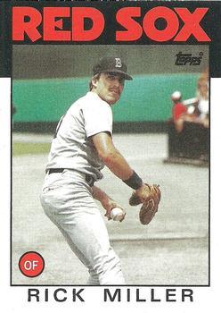 #424 Rick Miller - Boston Red Sox - 1986 Topps Baseball