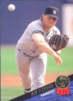 #424 Bob Wickman - New York Yankees - 1993 Leaf Baseball