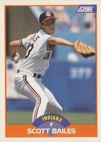 #424 Scott Bailes - Cleveland Indians - 1989 Score Baseball