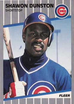 #424 Shawon Dunston - Chicago Cubs - 1989 Fleer Baseball