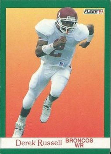 #424 Derek Russell - Denver Broncos - 1991 Fleer Football