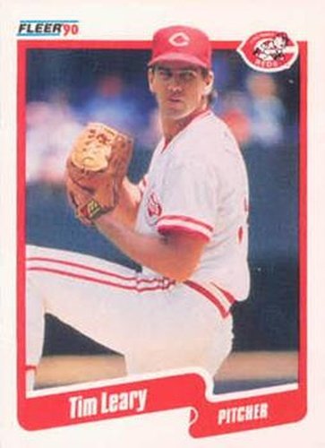 #424 Tim Leary - Cincinnati Reds - 1990 Fleer USA Baseball