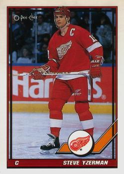 #424 Steve Yzerman - Detroit Red Wings - 1991-92 O-Pee-Chee Hockey