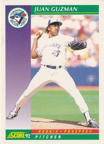 #424 Juan Guzman - Toronto Blue Jays - 1992 Score Baseball