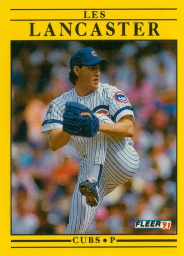 #424 Les Lancaster - Chicago Cubs - 1991 Fleer Baseball