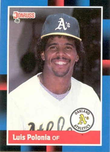 #425 Luis Polonia - Oakland Athletics - 1988 Donruss Baseball