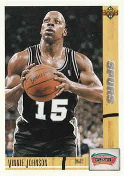 #425 Vinnie Johnson - San Antonio Spurs - 1991-92 Upper Deck Basketball