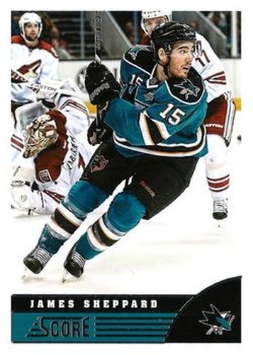 #425 James Sheppard - San Jose Sharks - 2013-14 Score Hockey