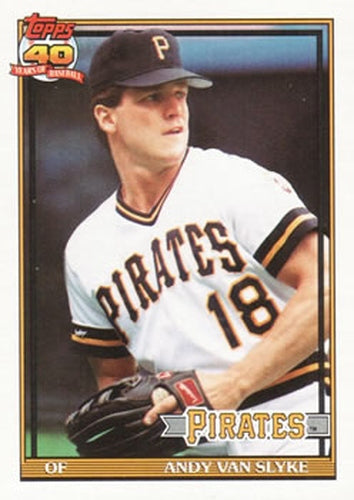 #425 Andy Van Slyke - Pittsburgh Pirates - 1991 Topps Baseball