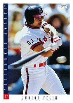 #425 Junior Felix - California Angels - 1993 Score Baseball