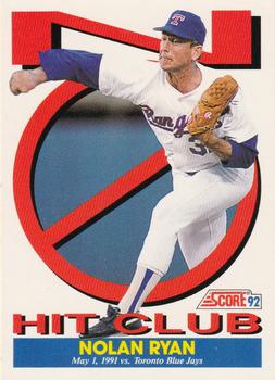 #425 Nolan Ryan - Texas Rangers - 1992 Score Baseball