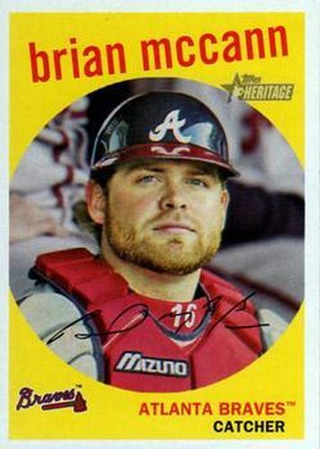 #425 Brian McCann - Atlanta Braves - 2008 Topps Heritage Baseball