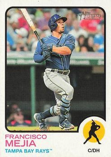 #425 Francisco Mejia - Tampa Bay Rays - 2022 Topps Heritage Baseball