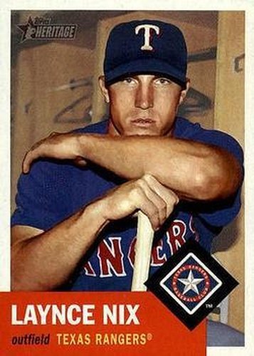 #425 Laynce Nix - Texas Rangers - 2002 Topps Heritage Baseball