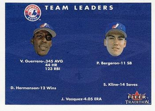 #425 Vladimir Guerrero / Peter Bergeron - Montreal Expos - 2001 Fleer Tradition Baseball