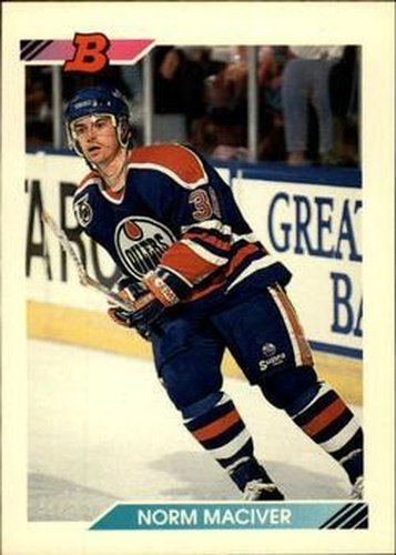 #425 Norm Maciver - Edmonton Oilers - 1992-93 Bowman Hockey