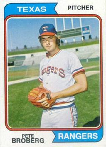 #425 Pete Broberg - Texas Rangers - 1974 Topps Baseball