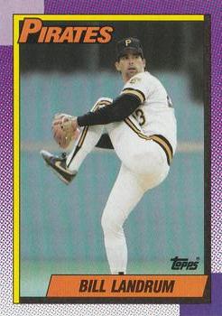 #425 Bill Landrum - Pittsburgh Pirates - 1990 Topps Baseball