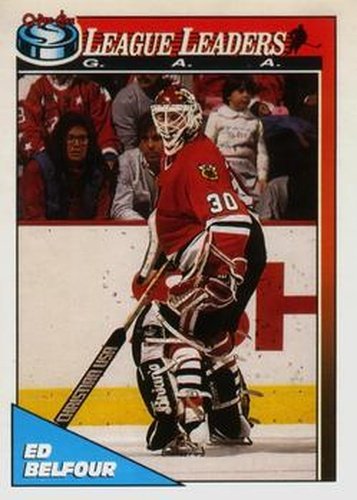 #425 Ed Belfour - Chicago Blackhawks - 1991-92 O-Pee-Chee Hockey