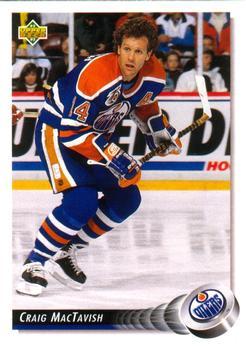 #425 Craig MacTavish - Edmonton Oilers - 1992-93 Upper Deck Hockey