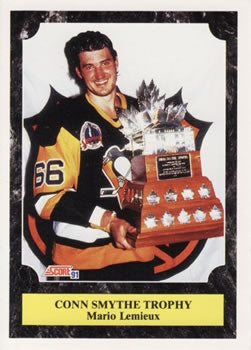 #426 Mario Lemieux Conn Smythe Trophy - Pittsburgh Penguins - 1991-92 Score American Hockey