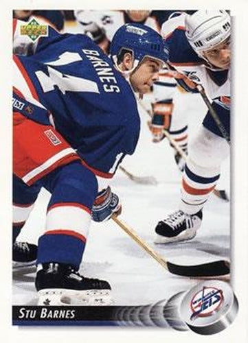 #426 Stu Barnes - Winnipeg Jets - 1992-93 Upper Deck Hockey