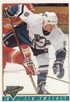 #426 Tim Sweeney - Anaheim Mighty Ducks - 1993-94 Topps Premier Hockey